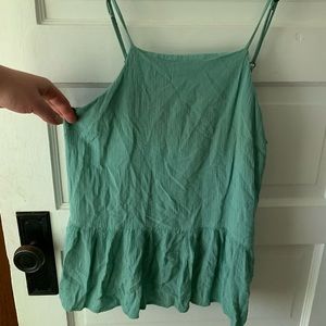 High Neck Peplum Tank